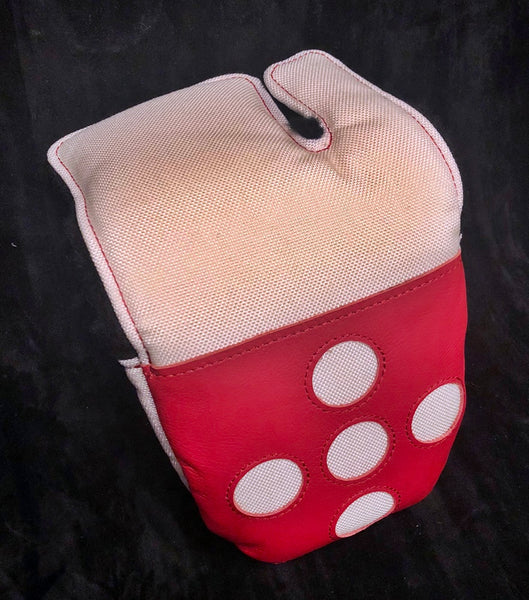 5-Dot Logo Mallet covers, Leather and Ballistic Nylon, Very Limited
