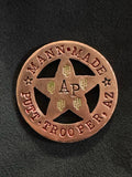 Sheriff Badge Ball Markers, Copper!