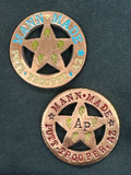 Sheriff Badge Ball Markers, Copper!