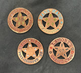 Sheriff Badge Ball Markers, Copper!