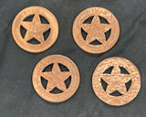 Sheriff Badge Ball Markers, Copper!