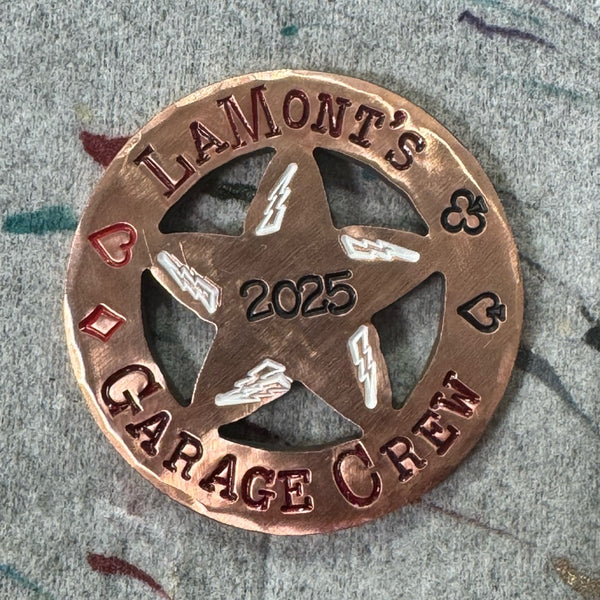 Sheriff Badge Ball Markers, Copper!