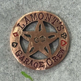 Sheriff Badge Ball Markers, Copper!
