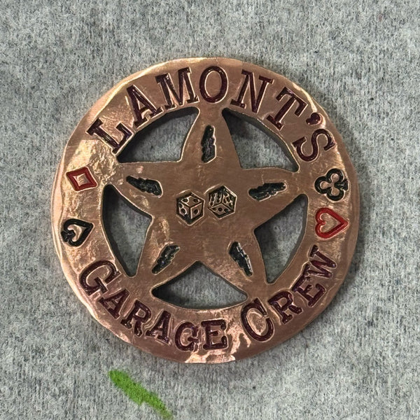 Sheriff Badge Ball Markers, Copper!