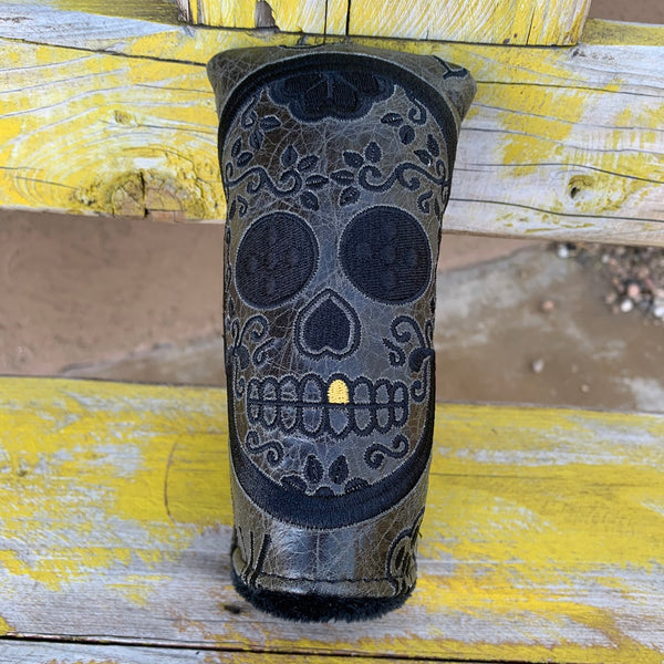 Black'd Out Leather Sugar Skull Putter covers, Limited Run